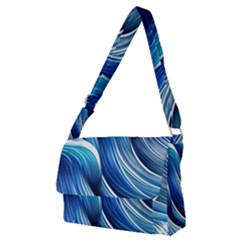 Sunny Ocean Wave Full Print Messenger Bag (m) by GardenOfOphir