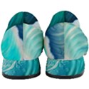 Abstract Waves In Blue And Green Women s Bow Heels View4