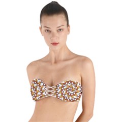 Owl Animal Bird Nature Feather Eyes Plumage Twist Bandeau Bikini Top by Ravend