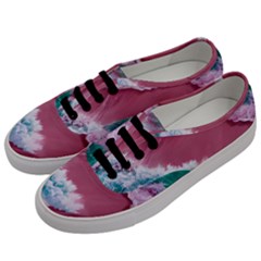 Ocean Waves In Pink Men s Classic Low Top Sneakers by GardenOfOphir