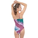 Ocean Waves In Pink Classic One Shoulder Swimsuit View2