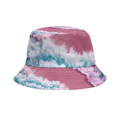 Ocean Waves In Pink Inside Out Bucket Hat by GardenOfOphir