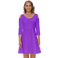 Jasmine Purple	 - 	shoulder Cut Out Zip Up Dress by ColorfulDresses