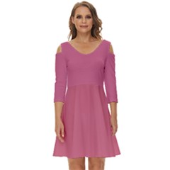 Pale Violet Pink	 - 	shoulder Cut Out Zip Up Dress by ColorfulDresses