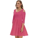 Fruit Dove Pink	 - 	Shoulder Cut Out Zip Up Dress View2