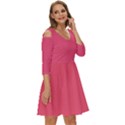 Fruit Dove Pink	 - 	Shoulder Cut Out Zip Up Dress View3