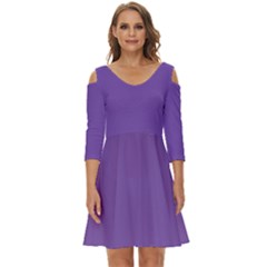 Royal Purple	 - 	shoulder Cut Out Zip Up Dress by ColorfulDresses