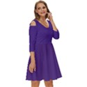 Spanish Violet Purple	 - 	Shoulder Cut Out Zip Up Dress View3