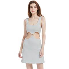 Pearl River Grey	 - 	velour Cutout Dress by ColorfulDresses