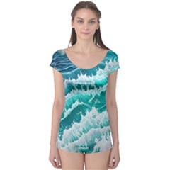 Waves On The Ocean Ii Boyleg Leotard  by GardenOfOphir