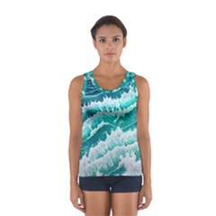 Waves On The Ocean Ii Sport Tank Top  by GardenOfOphir