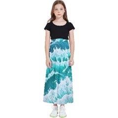 Waves On The Ocean Ii Kids  Flared Maxi Skirt by GardenOfOphir