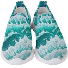 Waves On The Ocean Ii Kids  Slip On Sneakers by GardenOfOphir