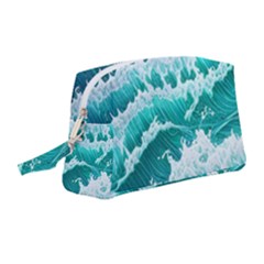 Waves On The Ocean Ii Wristlet Pouch Bag (medium) by GardenOfOphir