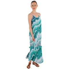 Waves On The Ocean Ii Cami Maxi Ruffle Chiffon Dress by GardenOfOphir