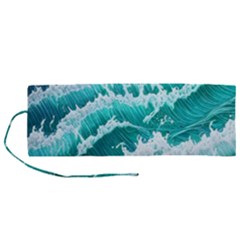 Waves On The Ocean Ii Roll Up Canvas Pencil Holder (m) by GardenOfOphir