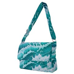 Waves On The Ocean Ii Full Print Messenger Bag (m) by GardenOfOphir