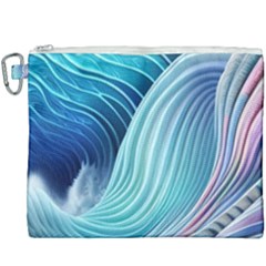 Ocean Waves Pastel Canvas Cosmetic Bag (xxxl) by GardenOfOphir