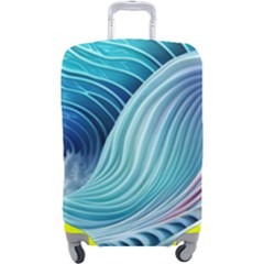 Ocean Waves Pastel Luggage Cover (large) by GardenOfOphir