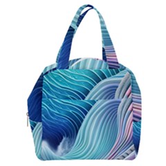 Ocean Waves Pastel Boxy Hand Bag by GardenOfOphir