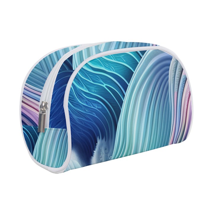 Ocean Waves Pastel Make Up Case (Small)