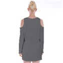 Blackened Pearl	 - 	Velvet Long Sleeve Shoulder Cutout Dress View2