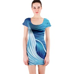 Summertime On The Sea Short Sleeve Bodycon Dress by GardenOfOphir