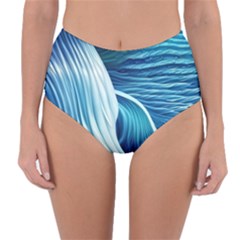 Summertime On The Sea Reversible High-waist Bikini Bottoms by GardenOfOphir