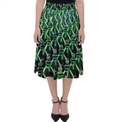 Bottles Green Drink Pattern Soda Refreshment Classic Midi Skirt by Ravend