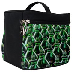 Bottles Green Drink Pattern Soda Refreshment Make Up Travel Bag (big) by Ravend