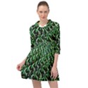 Bottles Green Drink Pattern Soda Refreshment Mini Skater Shirt Dress View1