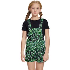 Bottles Green Drink Pattern Soda Refreshment Kids  Short Overalls by Ravend