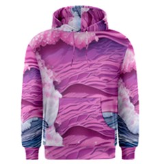 Abstract Pink Ocean Waves Men s Core Hoodie