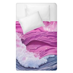 Abstract Pink Ocean Waves Duvet Cover Double Side (Single Size)