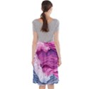 Abstract Pink Ocean Waves Midi Beach Skirt View2