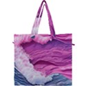 Abstract Pink Ocean Waves Canvas Travel Bag View1