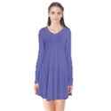 Blue Iris	 - 	Long Sleeve V-neck Flare Dress View1