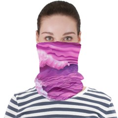 Abstract Pink Ocean Waves Face Seamless Bandana (Adult)