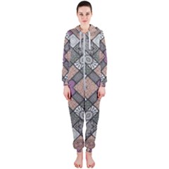 Mandala Decoration Floral Flower Indian Design Hooded Jumpsuit (ladies) by Ravend