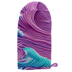 Pink Water Waves Microwave Oven Glove