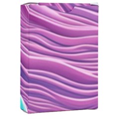 Pink Water Waves Playing Cards Single Design (rectangle) With Custom Box by GardenOfOphir