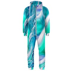 Pastel Simple Wave Hooded Jumpsuit (men) by GardenOfOphir