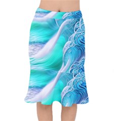 Pastel Simple Wave Short Mermaid Skirt by GardenOfOphir