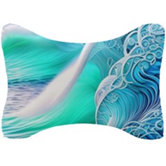 Pastel Simple Wave Seat Head Rest Cushion by GardenOfOphir