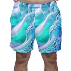 Pastel Simple Wave Men s Shorts by GardenOfOphir