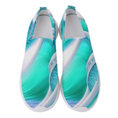 Pastel Simple Wave Women s Slip On Sneakers by GardenOfOphir