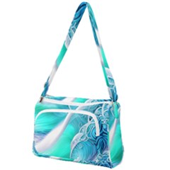 Pastel Simple Wave Front Pocket Crossbody Bag by GardenOfOphir