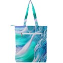 Pastel Simple Wave Double Zip Up Tote Bag View2