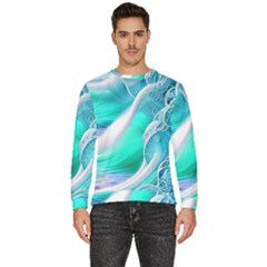 Pastel Simple Wave Men s Fleece Sweatshirt by GardenOfOphir