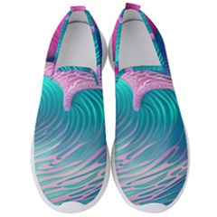 Pink Waves On The Beach Men s Slip On Sneakers by GardenOfOphir